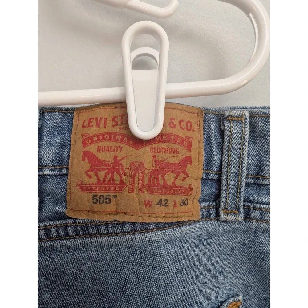 C1 Levis 505 Jeans‎ Mens Size 42X30 Straight Leg Regular Fit